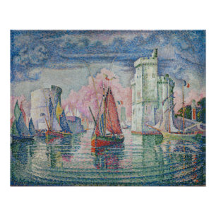 Entrance of La Rochelle Harbor, Paul Signac Poster