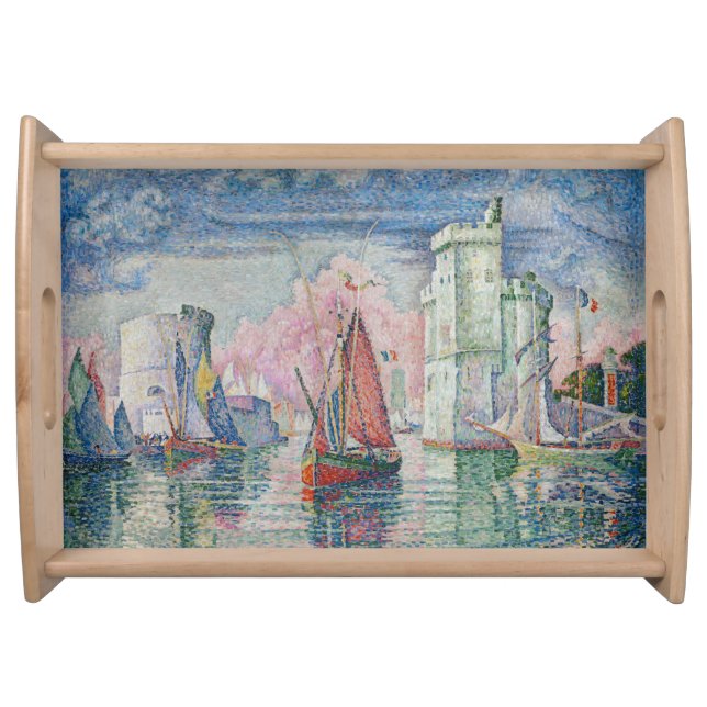 Entrance of La Rochelle Harbor, Paul Signac Serving Tray (Front)