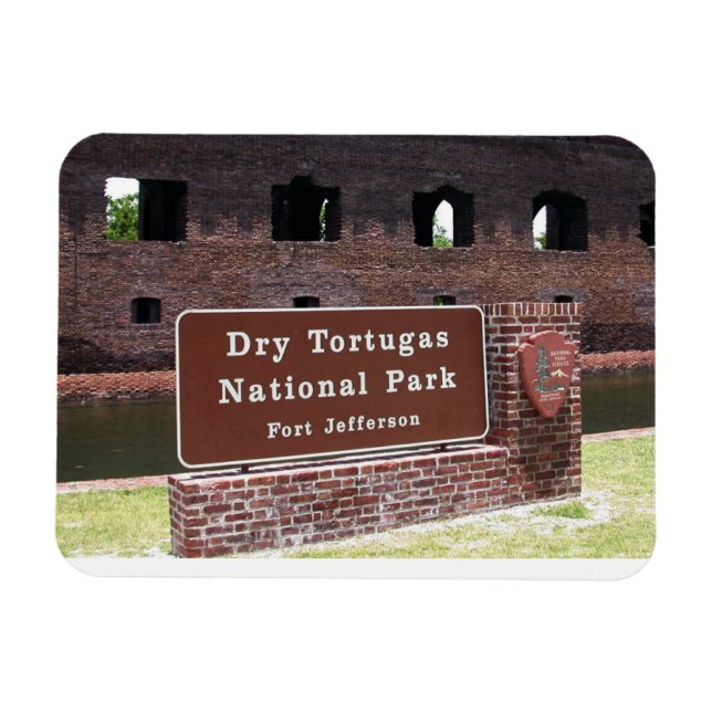 Entrance Sign, Dry Tortugas National Park Magnet (Horizontal)