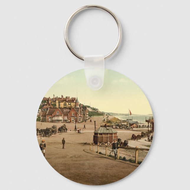 Entrance to Bournemouth Harbor, Dorset, England Keychain (Front)