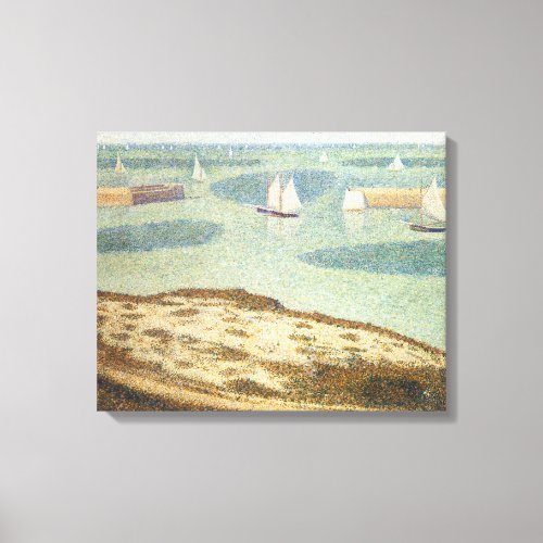 Entrance to Harbor by Georges Seurat Vintage Art Canvas Print