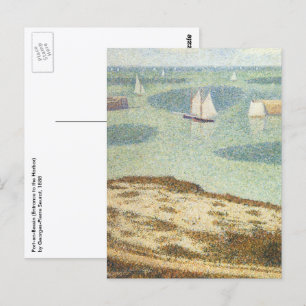 Entrance to Harbor by Georges Seurat, Vintage Art Postcard