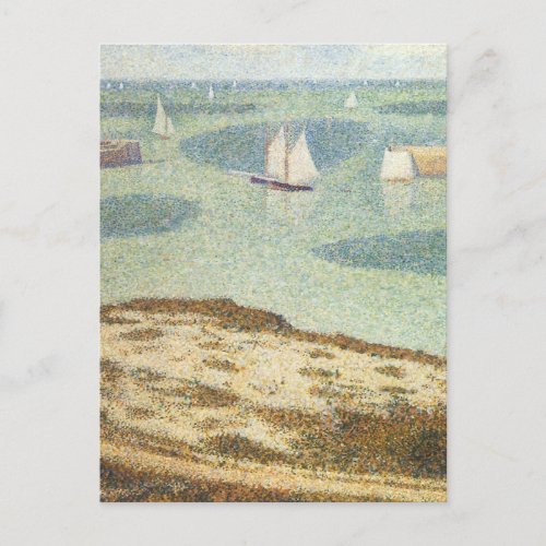 Entrance to Harbor by Georges Seurat Vintage Art Postcard