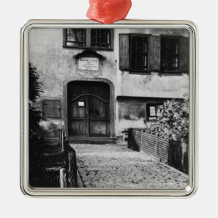 Entrance to Johann Sebastian Bach's  house Metal Ornament