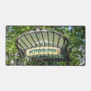 Entrance to Metro station at Montmartre - Paris Desk Mat