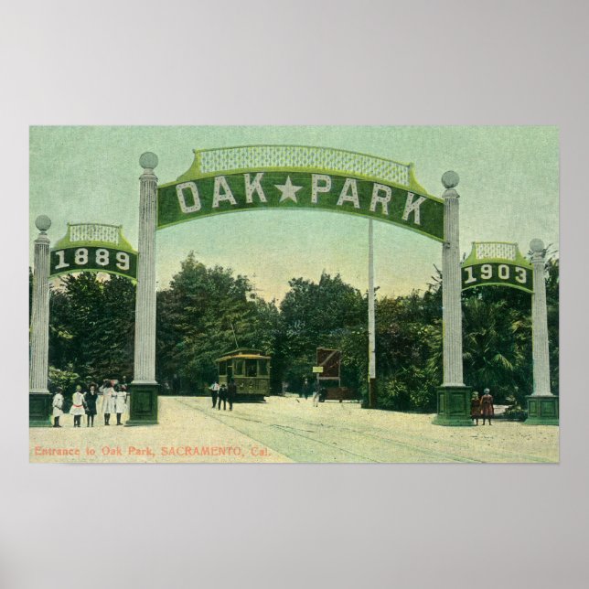 Entrance to Oak Park View Poster (Front)
