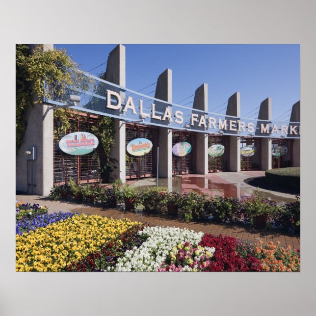 Entrance to the Dallas Farmers Market Poster (Front)