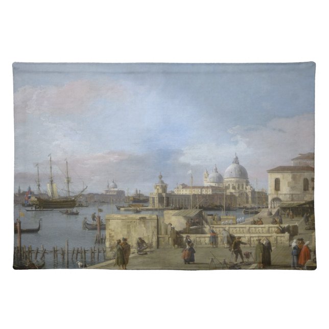 Entrance to the Grand Canal by Canaletto Cloth Placemat (Front)