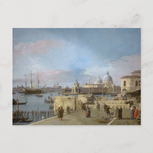 Entrance to the Grand Canal from the Molo Venice Postcard