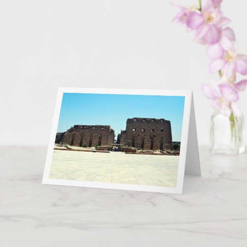 Entrance To The Karnak Temple Luxor Egypt Card