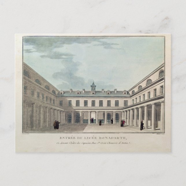 Entrance to the Lycee Condorcet Postcard (Front)
