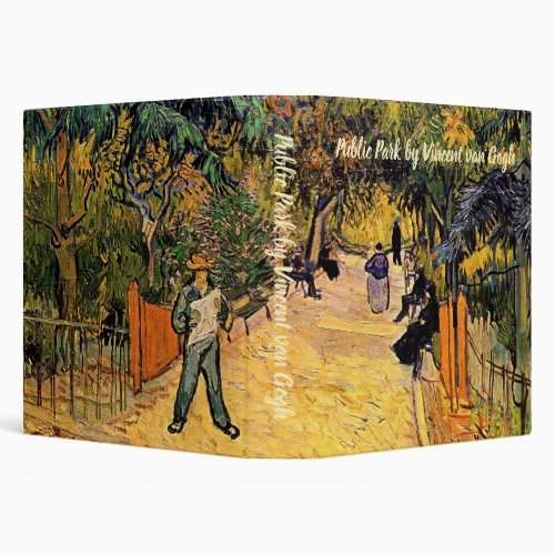 Entrance to the Public Park by Vincent van Gogh 3 Ring Binder