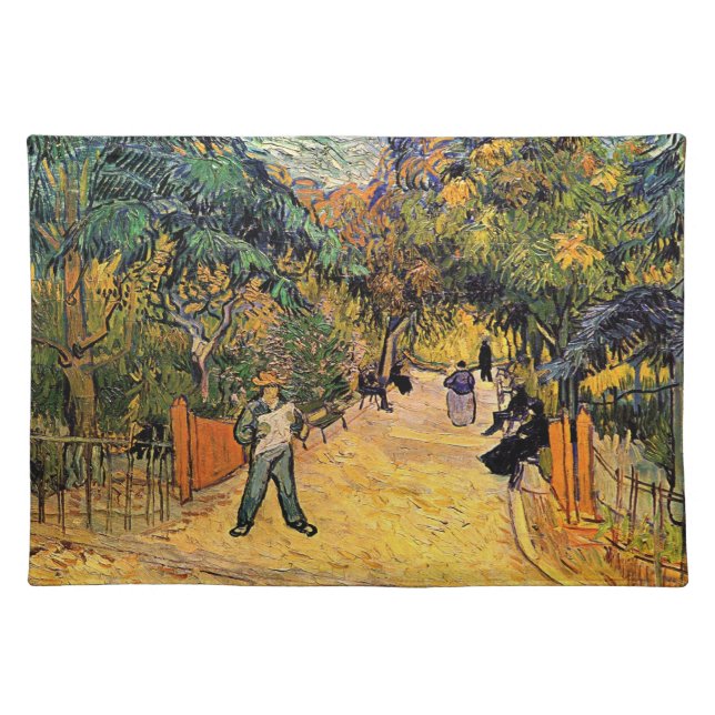 Entrance to the Public Park by Vincent van Gogh Cloth Placemat (Front)