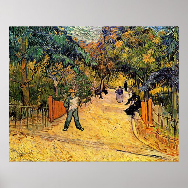 Entrance to the Public Park by Vincent van Gogh Poster (Front)