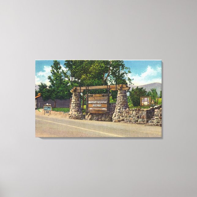 Entrance to Whiteface Mt. Highway Canvas Print (Front)