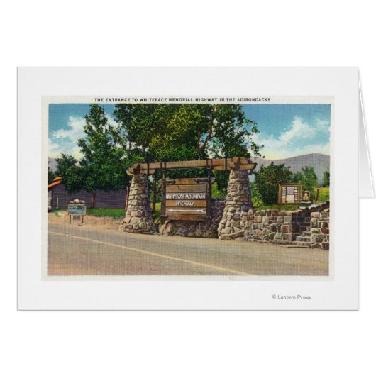 Entrance to Whiteface Mt. Highway Cards (Front Horizontal)