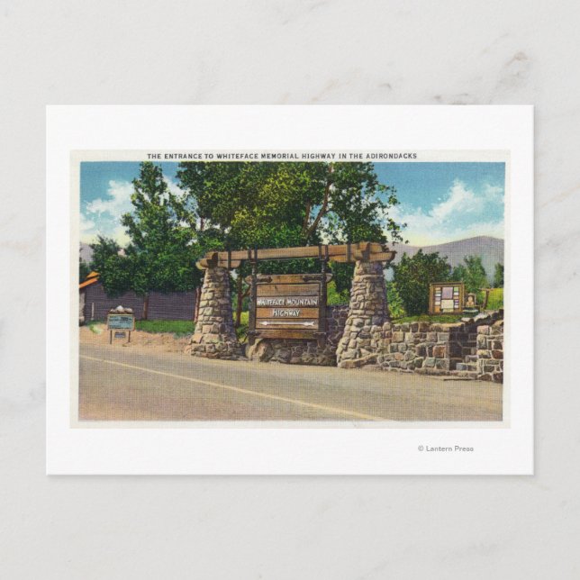 Entrance to Whiteface Mt. Highway Postcard (Front)