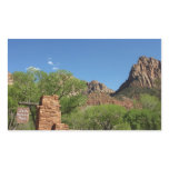 Entrance to Zion National Park in Utah Rectangular Sticker