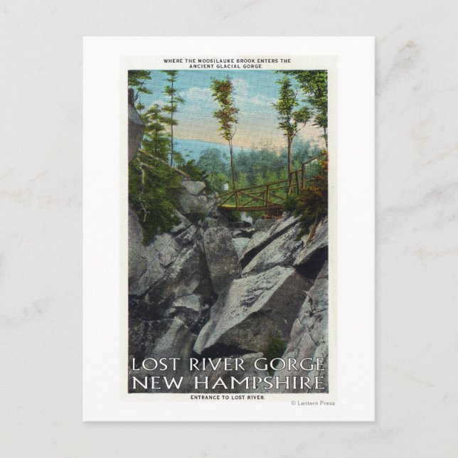 Entrance View of a Ancient Glacial Gorge Postcard (Front)