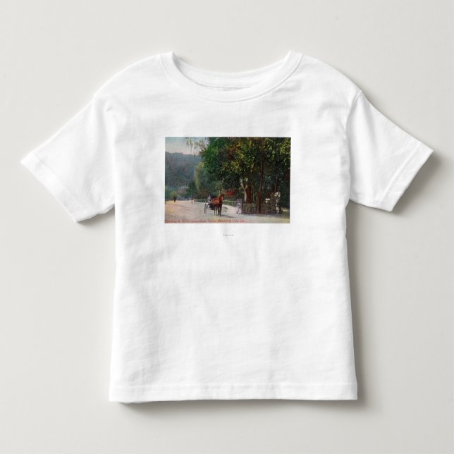 Entrance View to Shady Lane, Horse Carriage Toddler T-shirt (Front)