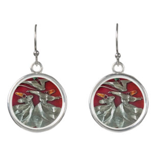 Entranced Sufis In Prayer Acrylic Art Earrings