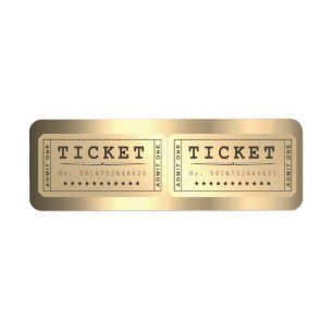 Entrence Entreatment Ticket Show Foxier Gold Label