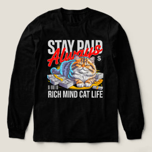 Entrepreneur Boss Cat Stay Ambitious Tri-Blend Shirt