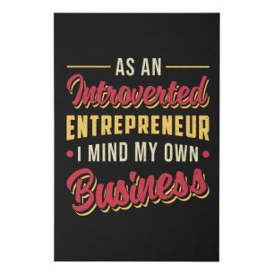 Entrepreneur Business Owner Boss Manager CEO Faux Canvas Print