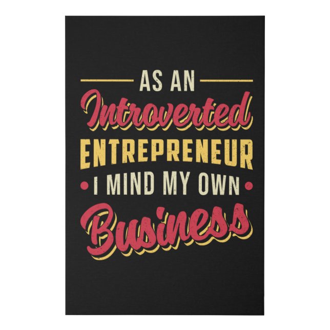 Entrepreneur Business Owner Boss Manager CEO Faux Canvas Print (Front)