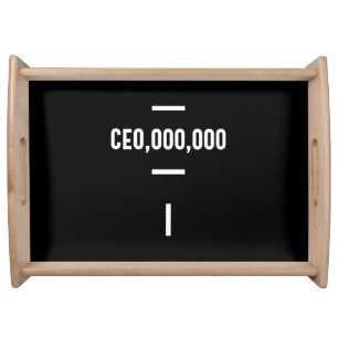 Entrepreneur - CEO,000,000 Tee Funny Business Serving Tray
