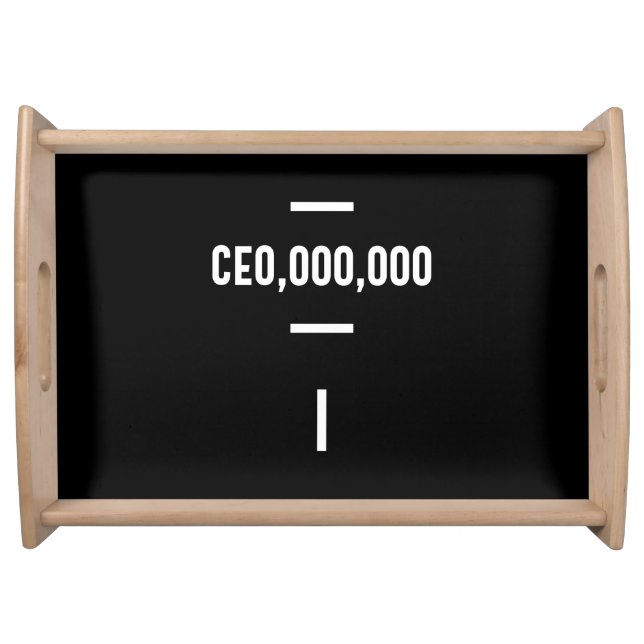 Entrepreneur - CEO,000,000 Tee Funny Business Serving Tray (Front)