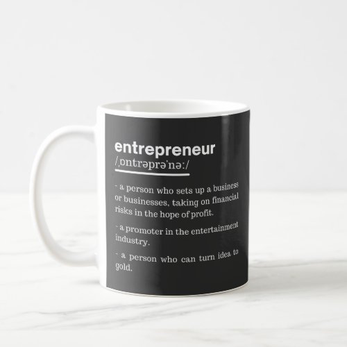 Entrepreneur Definition Funny Business Owner Gift Coffee Mug