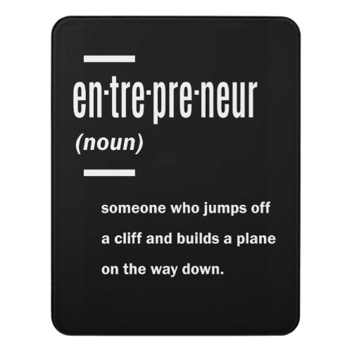 Entrepreneur Definition Gift Ideas Door Sign