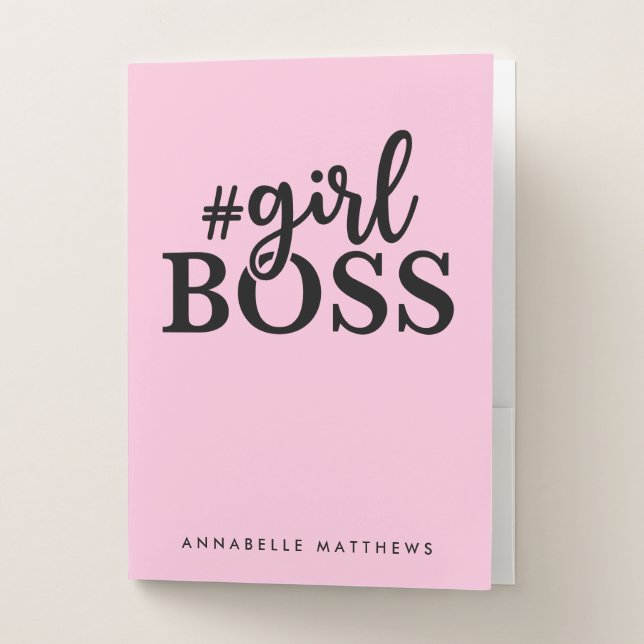 Entrepreneur Girl  Boss Babe  Pocket Folder (Front)
