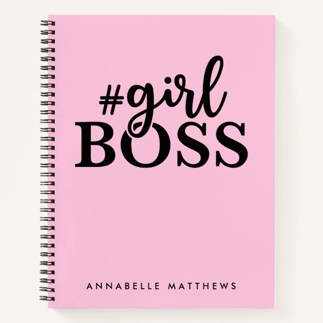 Entrepreneur Girl  Boss Babe Spiral Notebook (Front)