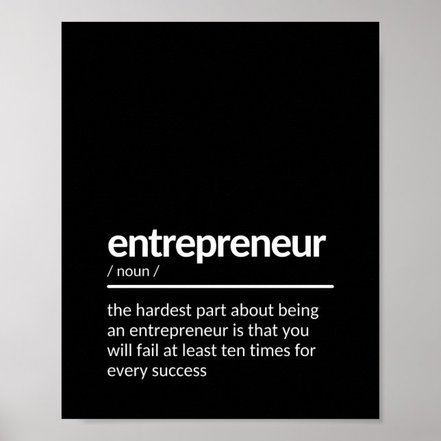 Entrepreneur Idea Quote Poster (Front)