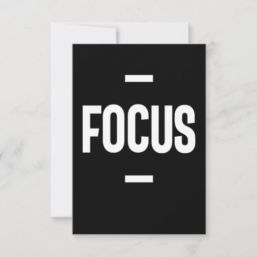Entrepreneur Motivational Gift _ Focus RSVP Card