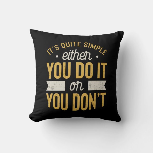Entrepreneur Motivational Inspirational Saying Throw Pillow (Front)