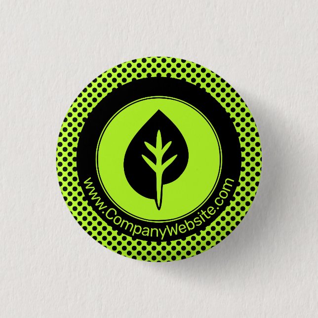 Entrepreneur Small Business Custom Text & Logo Button (Front)