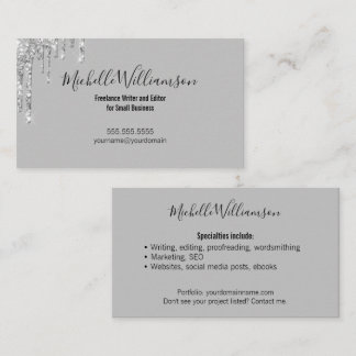 Entrepreneur Small Business Owner Freelance Silver Card