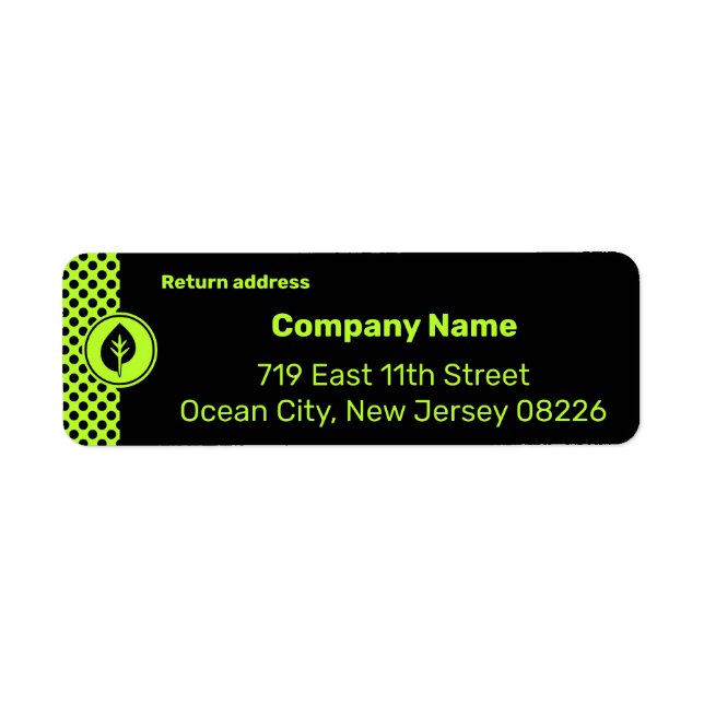 Entrepreneur Small Company Custom Text & Logo Label (Front)
