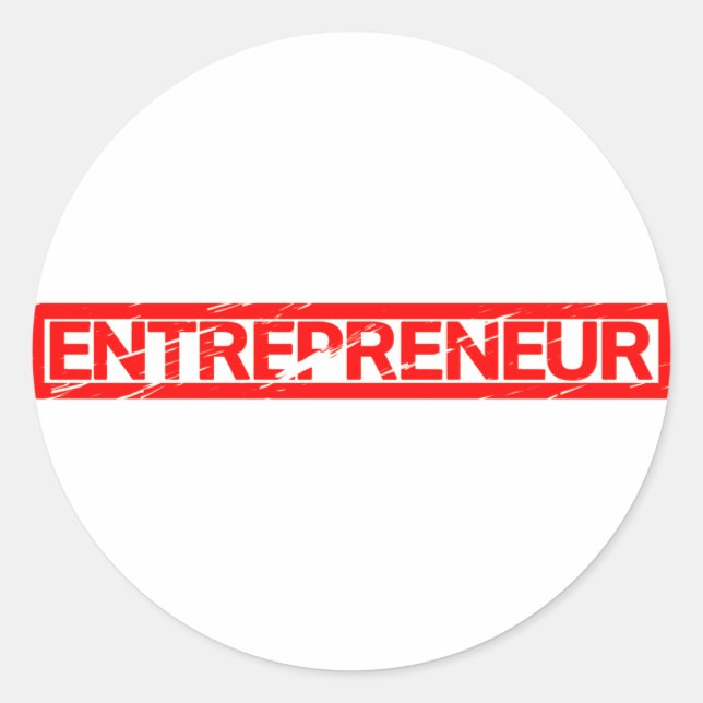 Entrepreneur Stamp Classic Round Sticker (Front)