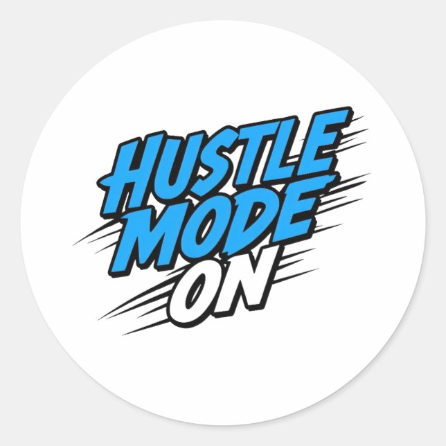 Entrepreneur Success and Ambition Classic Round Sticker (Front)