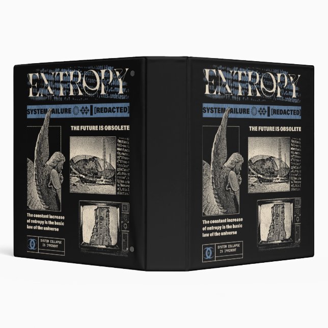 Entropy - Brutalist Design 3 Ring Binder (Background)