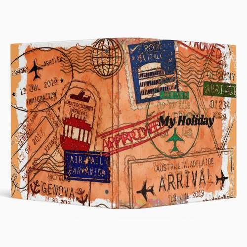 Entry Approved _ Passport Stamps 3 Ring Binder