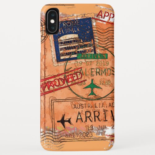 Entry Approved _ Passport Stamps iPhone XS Max Case