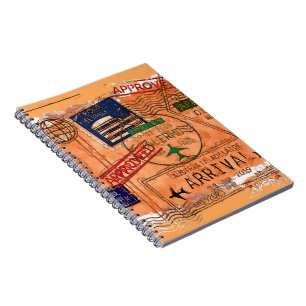 Entry Approved - Passport Stamps Notebook
