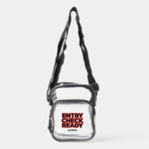 Entry Check Ready Personalized Name Clear Crossbod