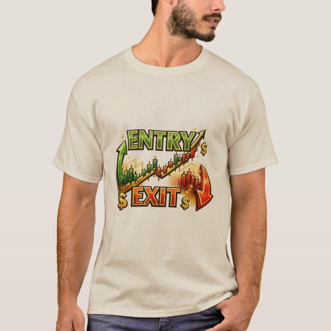Entry Exit Trading Strategy Graphic Men’s T-Shirt  (Front)