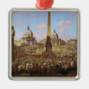Entry into Rome of Jerzy Ossolinski Metal Ornament